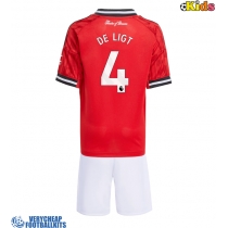 Manchester United Matthijs de Ligt #4 Replica Home Minikit 2025-26 Short Sleeve (+ pants)